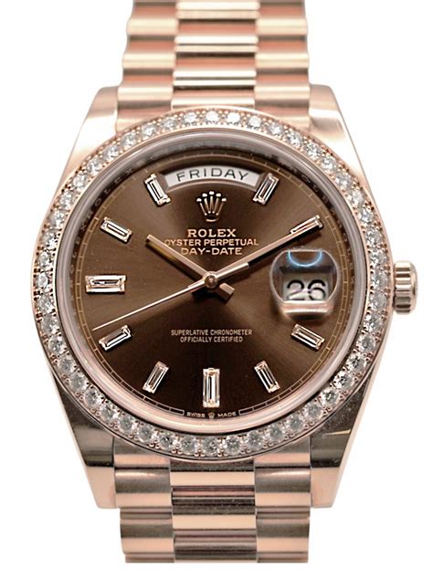 rolex day date 40 diamond|Rolex Day-Date 40 everose.